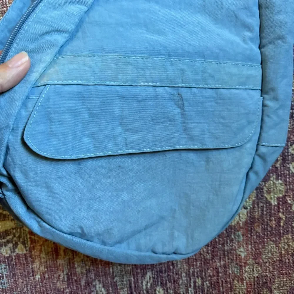 Ameribag light blue crossbody Sling Bag healthy backpack multi pocketed